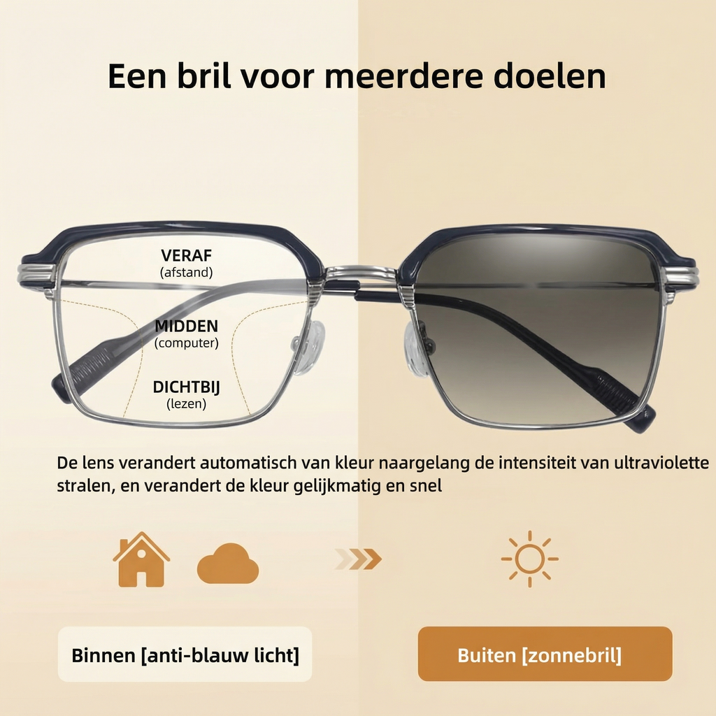 ClearView™ Randloze Smart Zoom Leesbril met Blauwlichtfilter