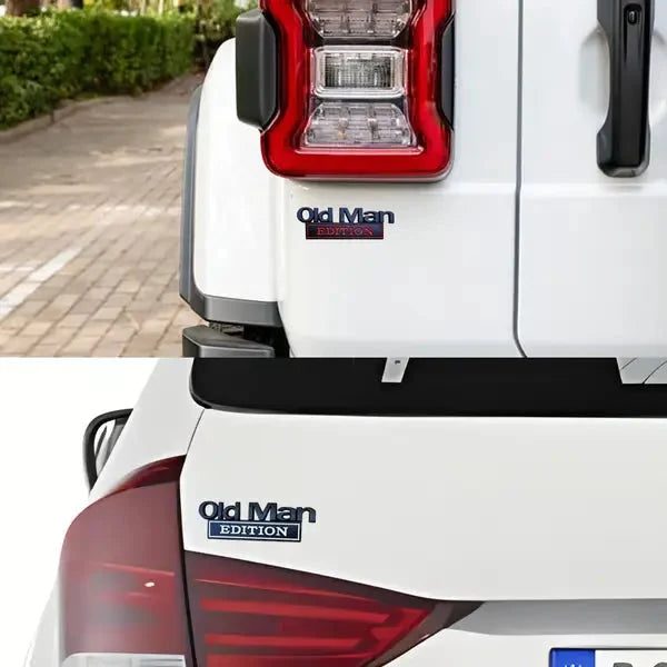 Old Man Edition Auto Embleem