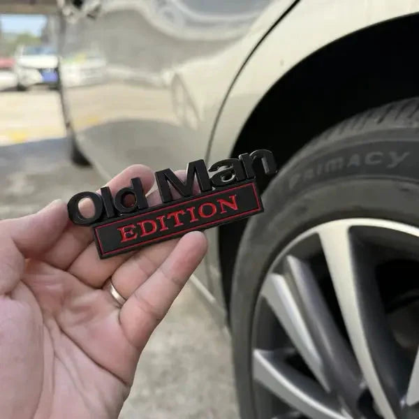 Old Man Edition Auto Embleem